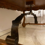 Walnut Refectory Table with Carved Legs