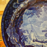 flo blue 19thc Staffordshire plate