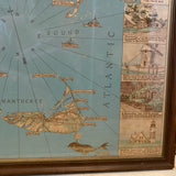 Cape Cod map framed