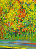 Painting 'Autumn, Across the Street' by Richard Fraenkel