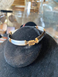 14k onyx and MOP bracelet and necklace