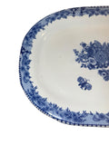 blue and white platter