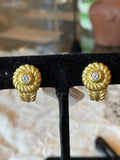 18k and diamond clip earrings