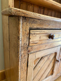 Antique Irish pine step back hutch