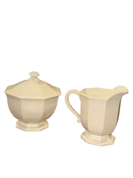 Sugar And Creamer Creamware