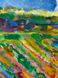 Painting of Flower Fields and Hedgerow by Richard Fraenkel