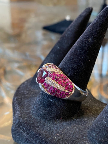 tourmaline and diamond 18k ring