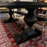 black dining table