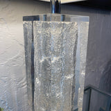 Pair of lucite lamps