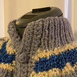 Blue Basia Cardigan Capelet Sweater