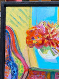Painting 'Flowers, Interior' by Richard Fraenkel