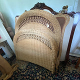 Twin wicker bed with side rails