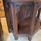 Gothic Style Carved English Elm Cabinet, late 19th cent.