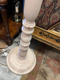 white painted floor lamp with shade