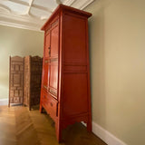 Red Asian Giant Trapezoid Cabinet