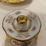 DRESDEN CHINA INKWELL