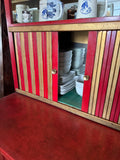 Red hoosier cabinet
