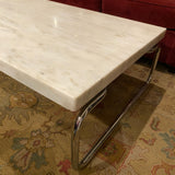 Michael McCarthy for Cassina marble and chrome coffee table