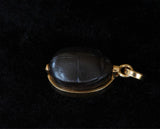 14k Egyptian revival black onyx scarab