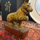 Wood carved Tibetan tiger