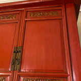 Red Asian Giant Trapezoid Cabinet