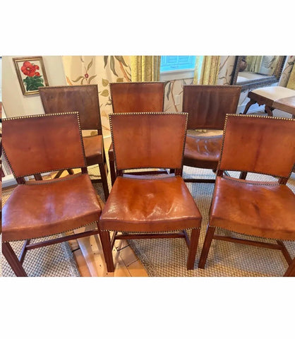 Set of six iconic Kaare Klint The Red Chairs