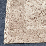 Pottery Barn Kaleen Wool Knotted Rug, Brown Cream Geomtric Melange 10' x 14'