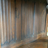 Gothic Style Carved English Elm Cabinet, late 19th cent.