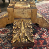 Pair of gilt based pedestals with swan carvings