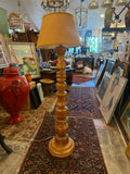 Turned Wood Floor Lamp