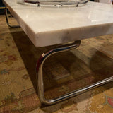 Michael McCarthy for Cassina marble and chrome coffee table