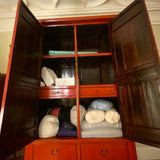 Red Asian Giant Trapezoid Cabinet