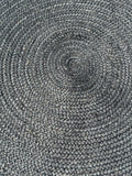 Round Black Jute Rug
