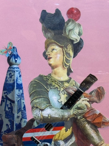 Original Knight Collage by Museum Curator Henry Joyce