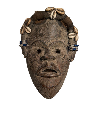 African Dan Mask With Shells