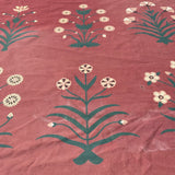 9' x 11'8" Faded Red Floral Patterned Rug