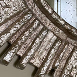 Round Silver Brutalist Style Mirror