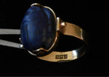 18k (stone) scarab spinner ring