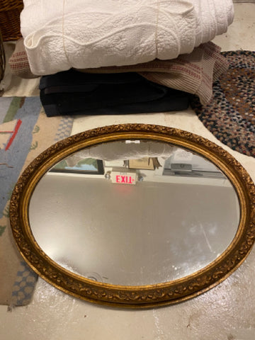 oval gilt mirror