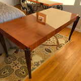 Mahogany writing desk with two drawers by Dakota Jackson