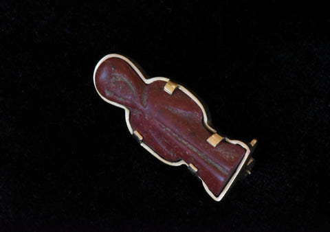 14k coral egyptian revival pin