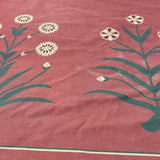 9' x 11'8" Faded Red Floral Patterned Rug