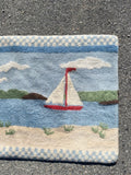 Handmade Lighthouse and Sail Boat Rug