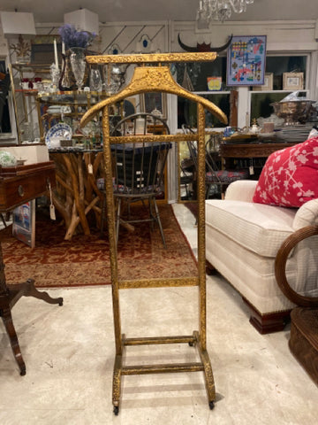 ANTIQUE 1920s ITALIAN WOOD GRESSO GOLD LEAF VALET STAND