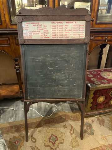 Antique children's chalkboard easel