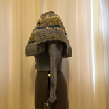 Blue Basia Cardigan Capelet Sweater