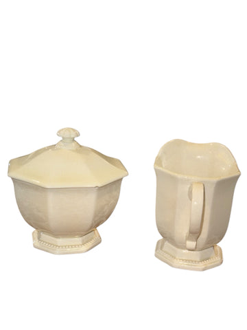 Sugar And Creamer Creamware