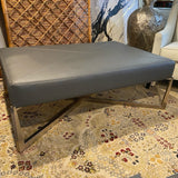 Powell and Bonnet gray ottoman