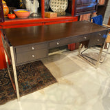 Mitchell gold chrome and wood desk