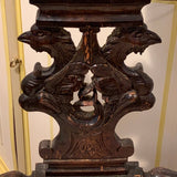 Pair of Ornate Carved chairs with Dragonfly Paper